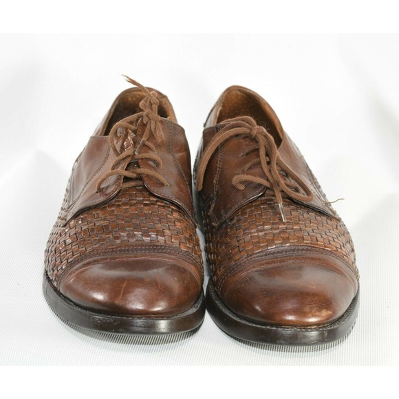 Steeple Gate Brown Hand Woven Loafer Shoes (Size E41-US 8) Italy main image 4